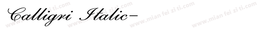 Calligri Italic字体转换